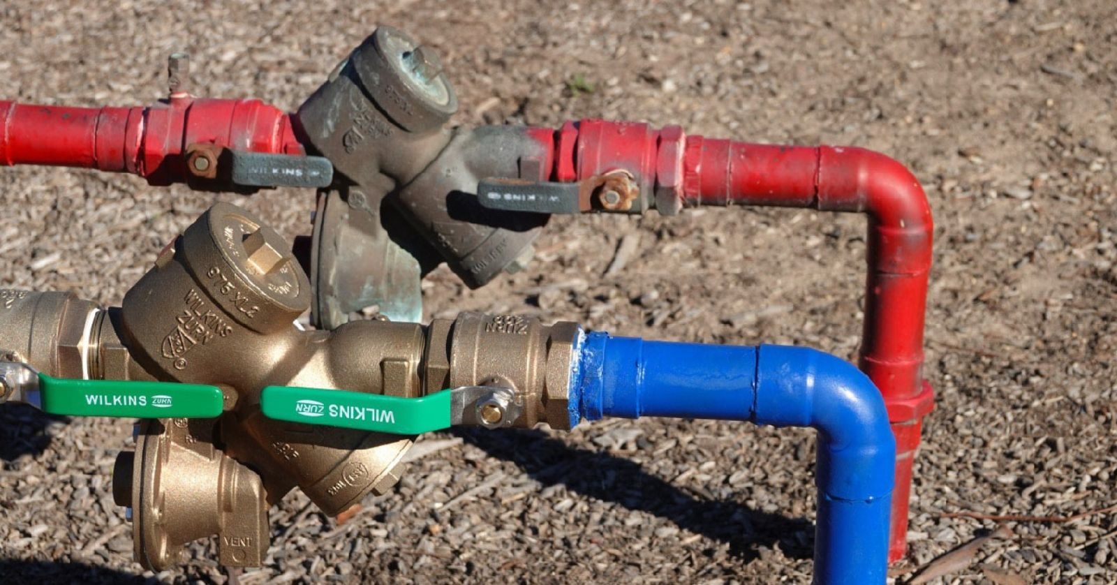 Backflow preventer on a home irrigation system