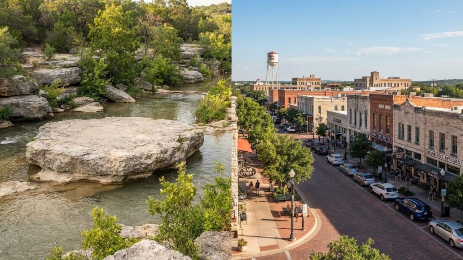 Historic Round Rock limestone rock along Brushy Creek
